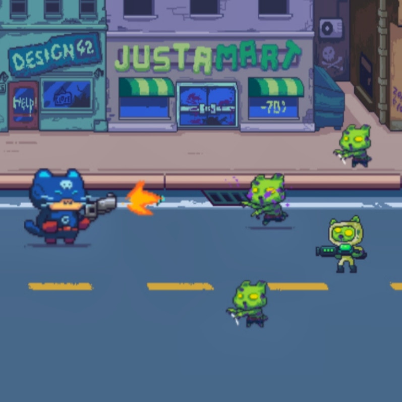 Cat Gunner Vs Zombies