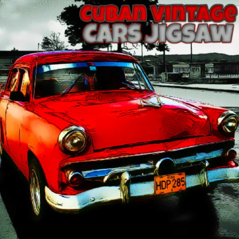 Cuban Vintage Cars Jigsaw