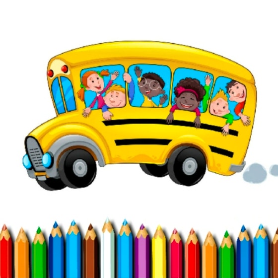 BTS School Bus Coloring Book