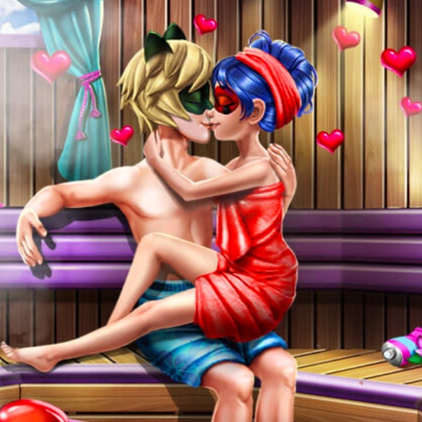 Dotted Girl Sauna Flirting