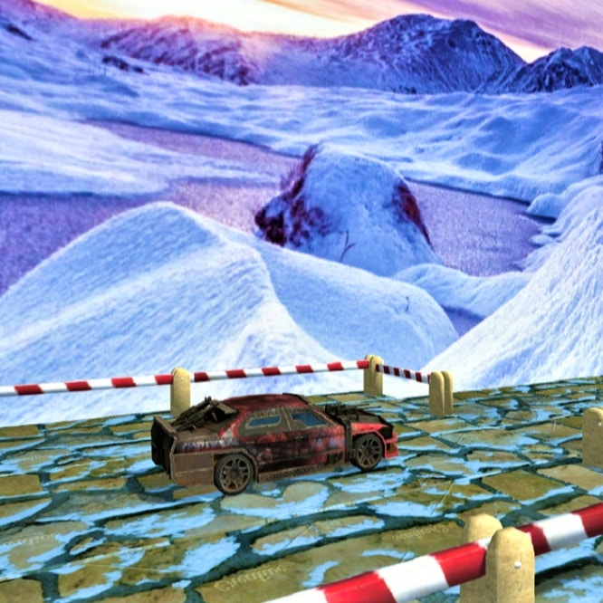 Hurdle Track Car Stunts