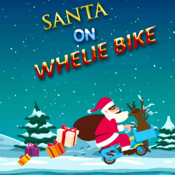 Santa on Wheelie Bike
