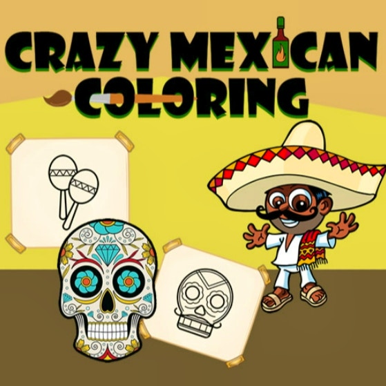 Crazy Mexican Coloring Book preview