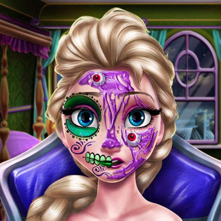 Elsa Scary Halloween Makeup