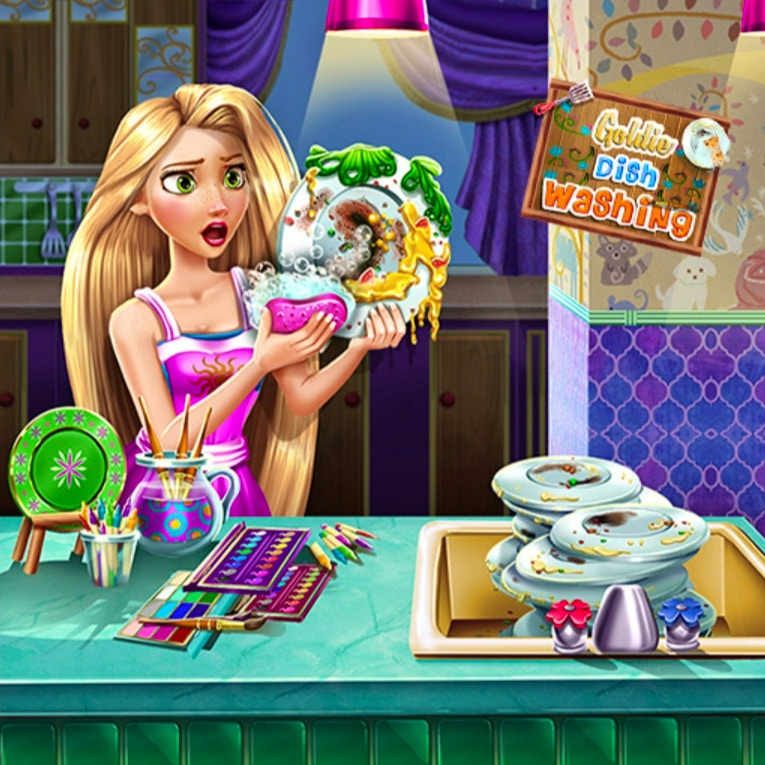 Goldie Dish Washing game