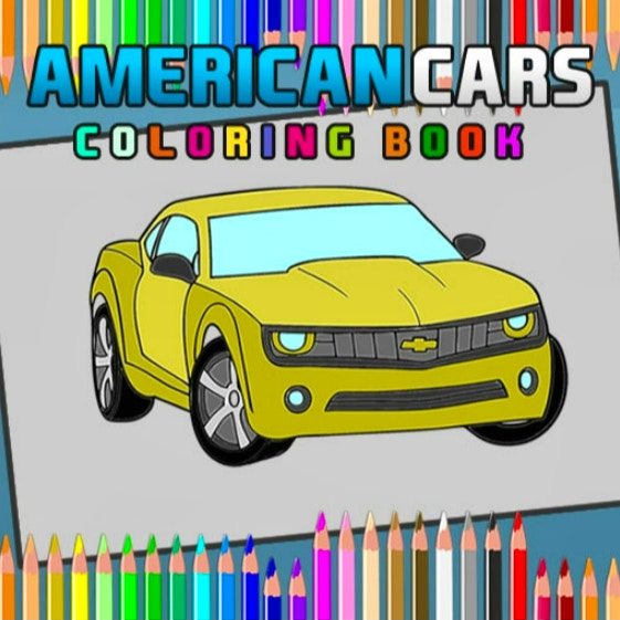 American Cars Coloring Book