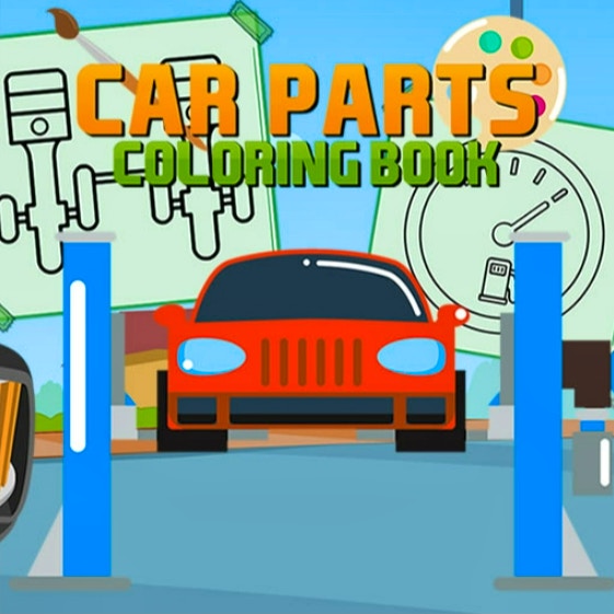 Car Parts Coloring Book