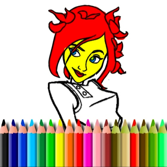 BTS Cute Girl Coloring Book