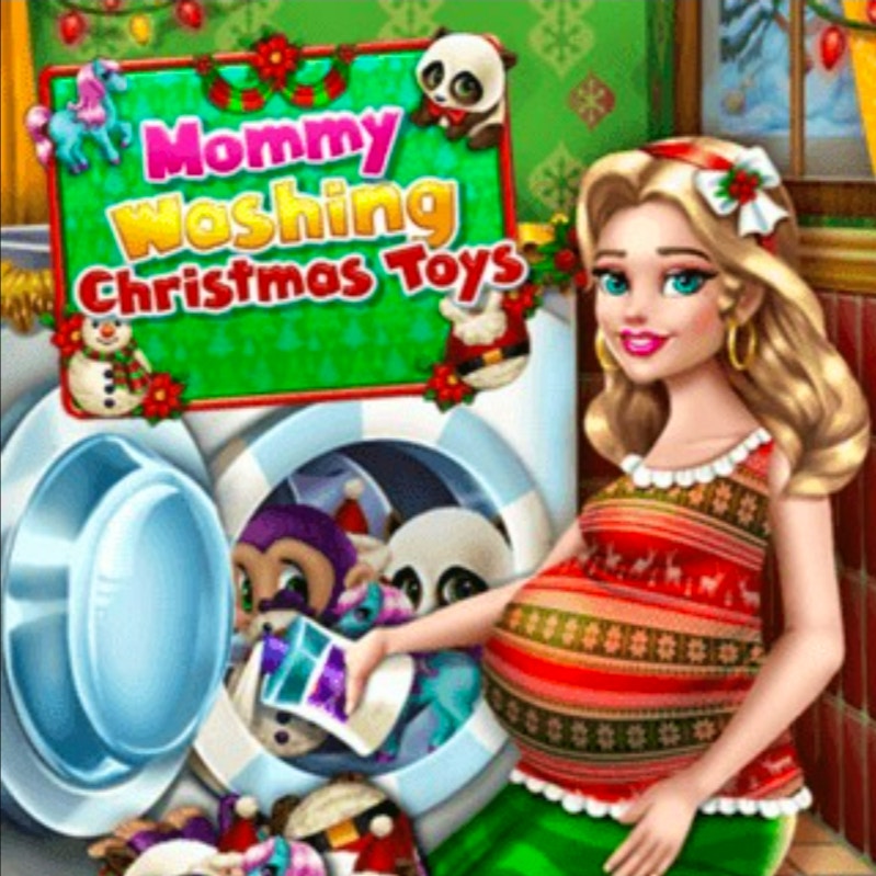 Mommy Washing Christmas Toys