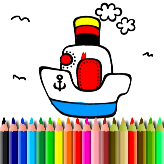 BTS Boat Coloring Book game