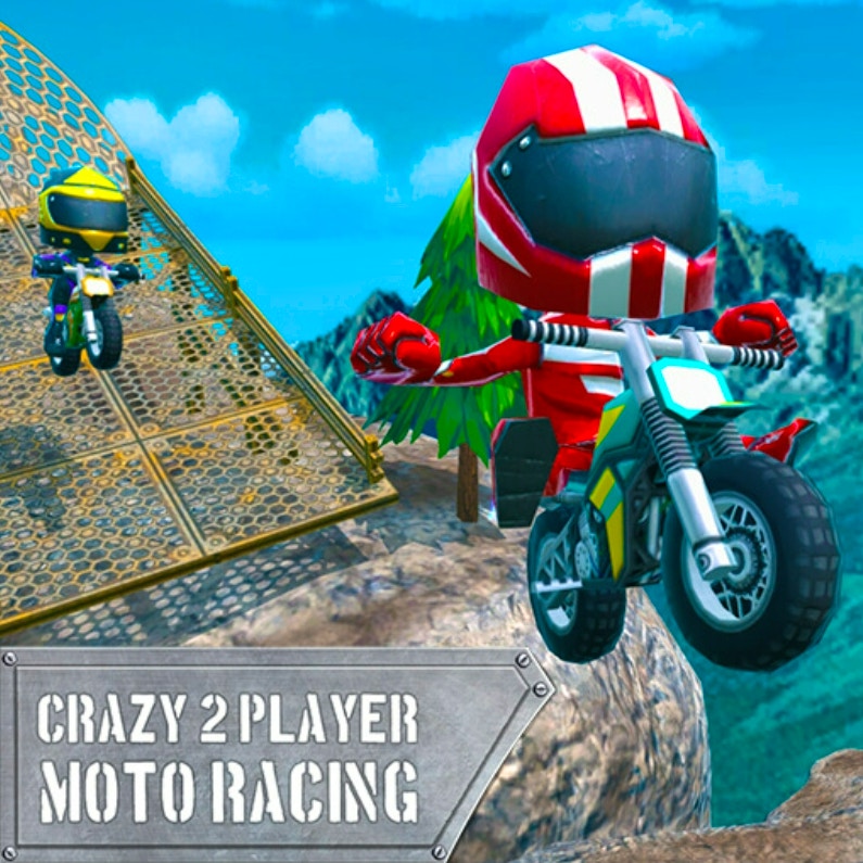 Crazy 2 Player Moto Racing