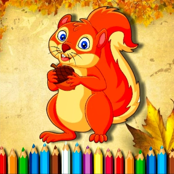 BTS Squirrel Coloring Book