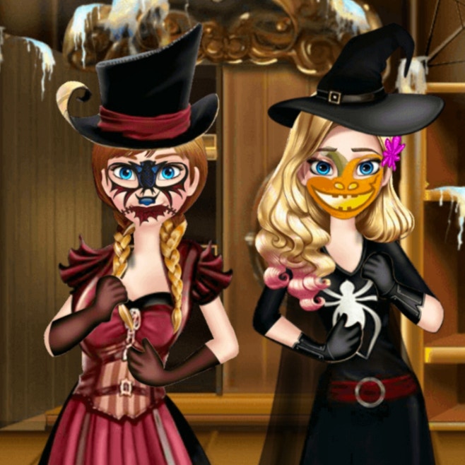 Sisters Halloween Preparations