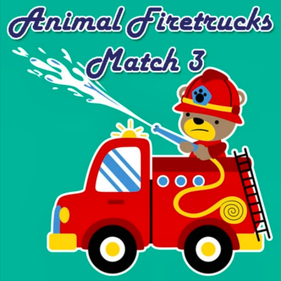 Animal Firetrucks Match 3 game
