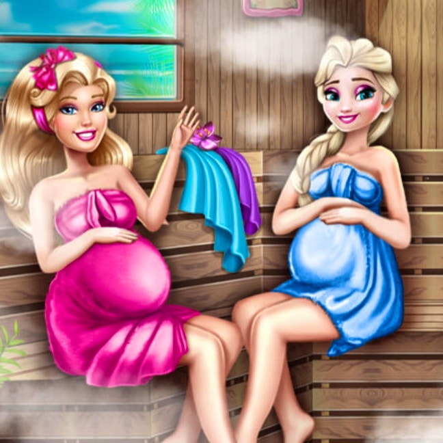 Cute Mommies Pregnant Sauna