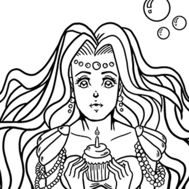 Kawaii Mermaids Coloring Book