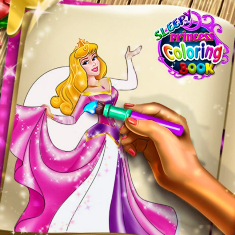 Sleepy Princess Coloring Book game