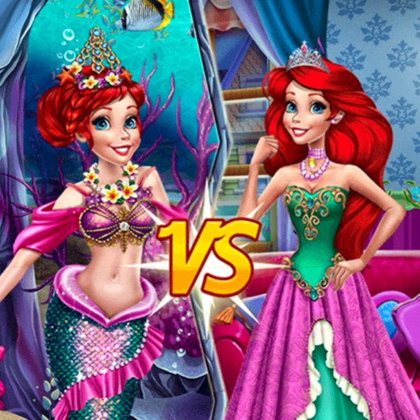 Ariel Mermaid Vs Princess