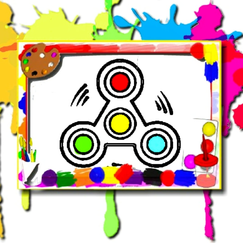 Fidget Spinner Coloring Book
