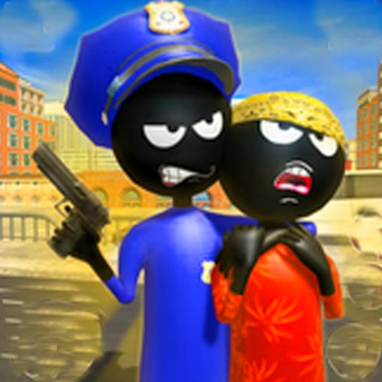 Stickman Police VS Gangsters Street Fight
