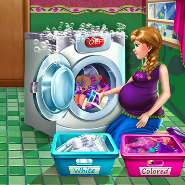 Pregnant Princess Laundry Day