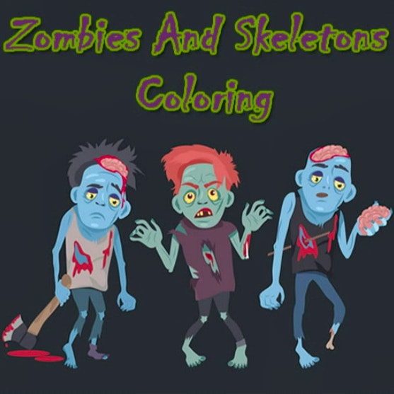 Zombies And Skeletons Coloring preview