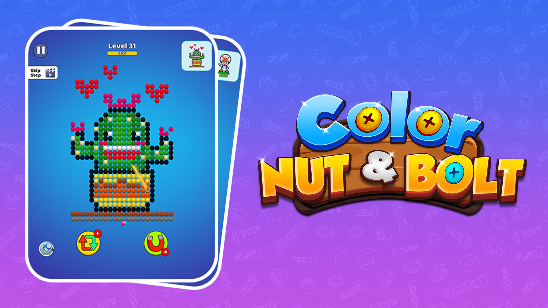 Color Nuts and Bolts Puzzle