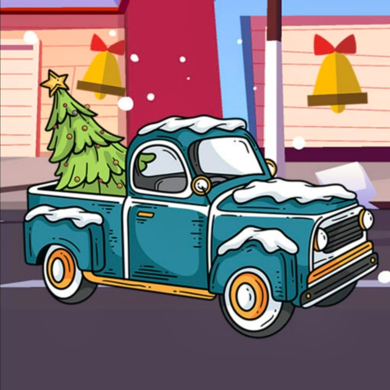 Christmas Trucks Hidden Bells