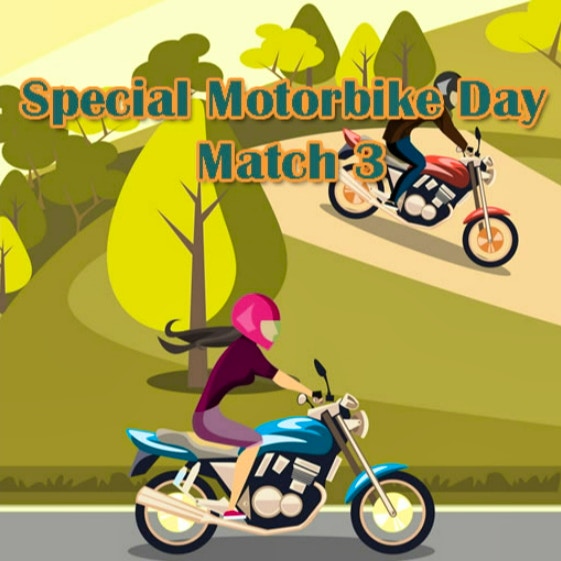 Special Motorbike Day Match 3 game