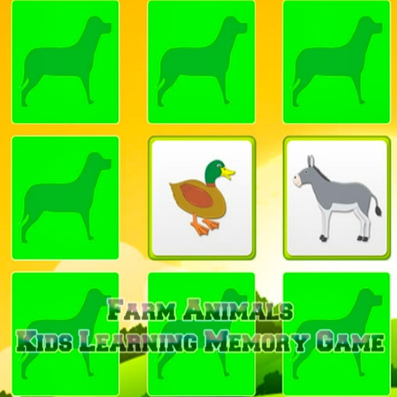Kids Learning Memory Game: Farm Animals