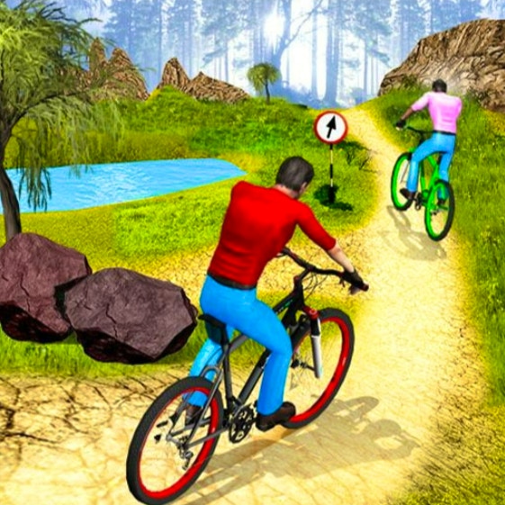 Uphill Offroad Bicycle Rider