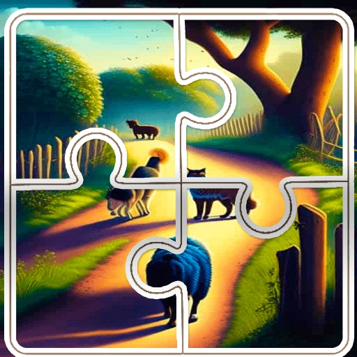 Cats and Dogs Slide Puzzle preview