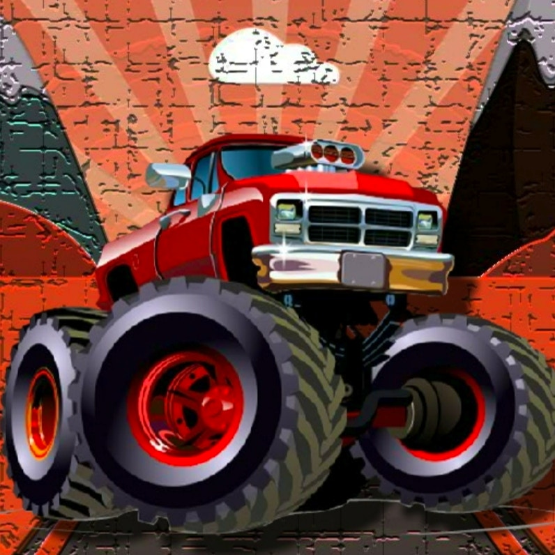 Crazy Monster Trucks Puzzle