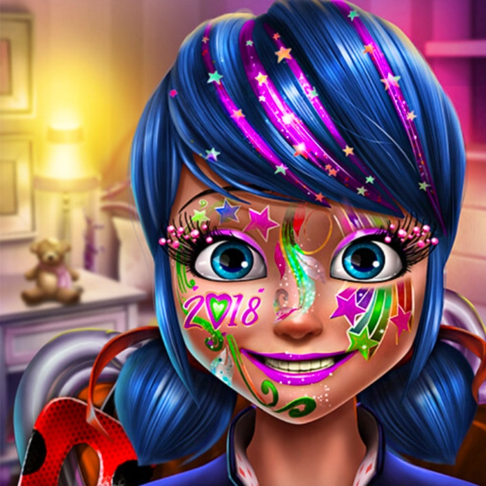 Dotted Girl New Year Makeup game