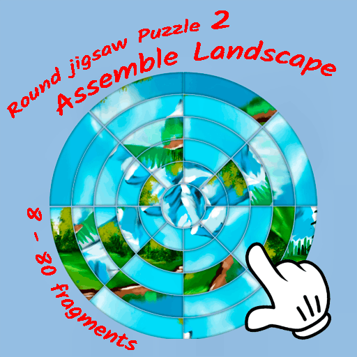 Round jigsaw Puzzle 2 - Assemble Landscape
