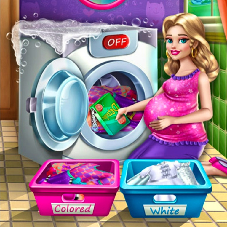 Mommy Washing Clothes