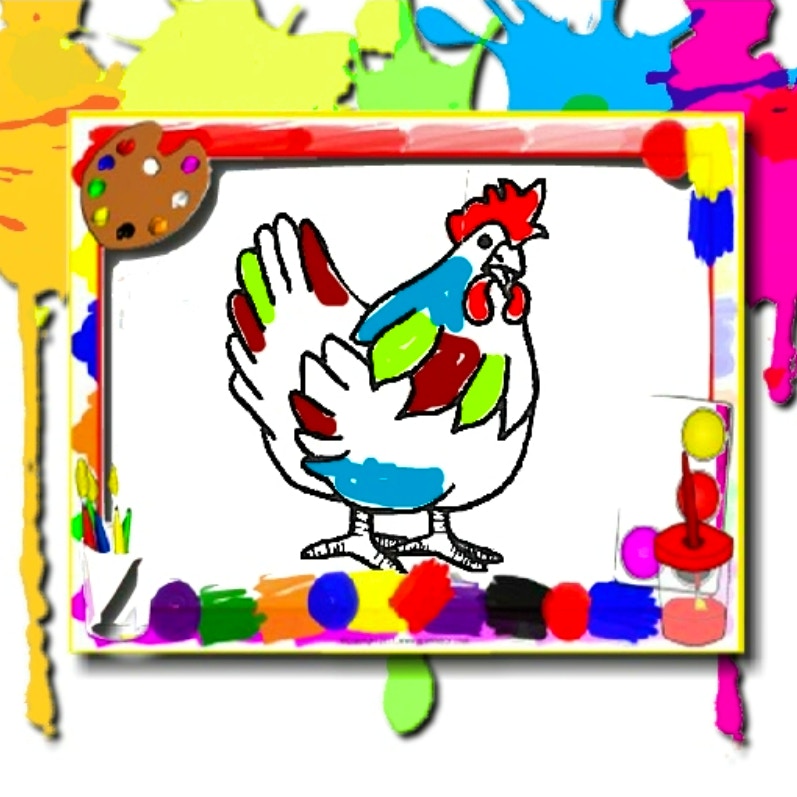 Chicken Coloring Book game