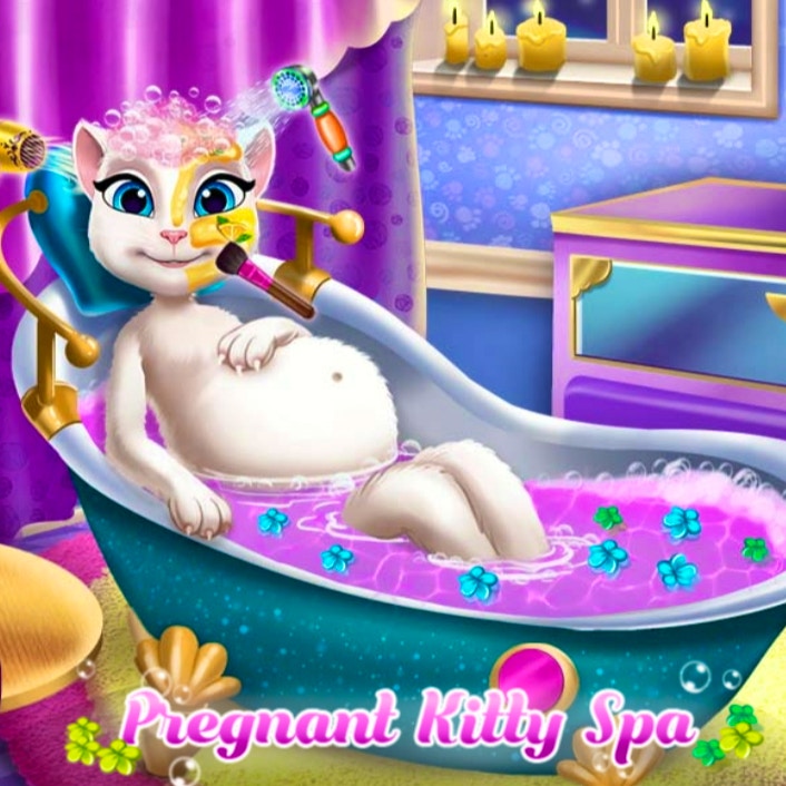 Pregnant Kitty Spa