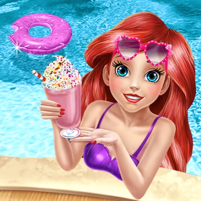 Mermaid Princess Pool Time
