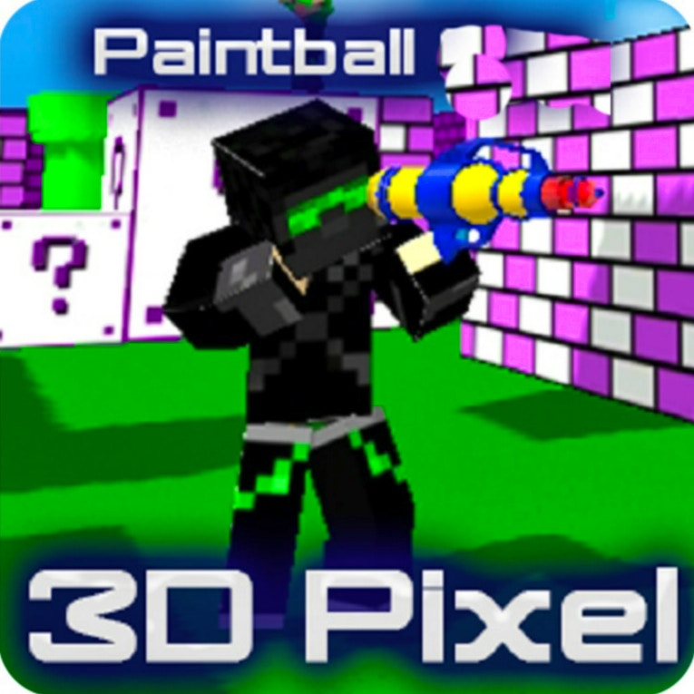 Paintball Gun Pixel 3D
