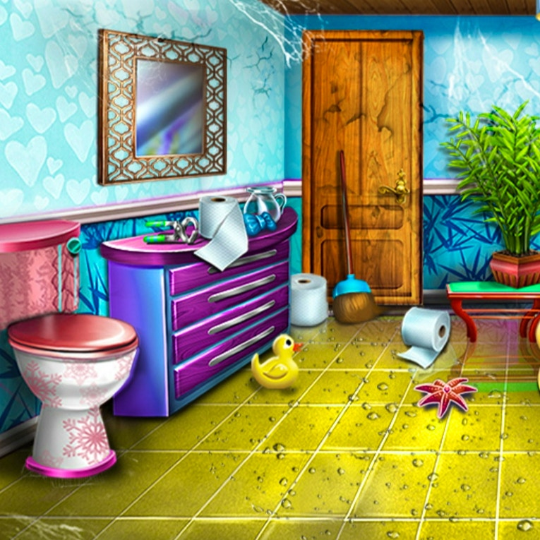 Ice Queen Bathroom Deco game