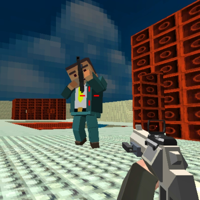 GunGame shooting warfare blocky gangster