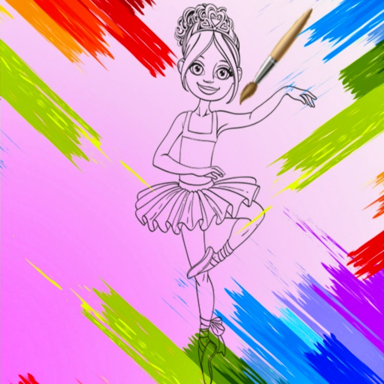 Little Ballerinas Coloring